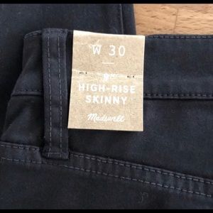 Madewell Black Denim Jeans Size 30 High Rise 9”
